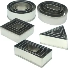 Mini Geometric Cookie Cutter Set for Baking & Decor 20 Pieces