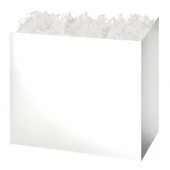 Pack/6: White Basket Box - 10-1/4 x 6 x 7-1/2"