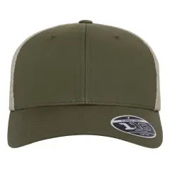 Flexfit&reg; Adult Adjustable Mesh Cap OLIVE GRN/ KHAKI