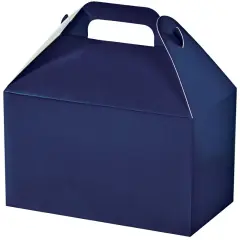 Pack/6: Navy Blue Gable Box - 8-1/2 x 5 x 5-1/2"