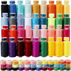 72Pcs Bobbins Sewing Threads Kit 36 Colors 500 Yards Sewing Polyester Thread Spools with 36Pcs Same Color Prewound Bobbins for Hand Sewing DIY Emergency Travel Sewing Machine Use