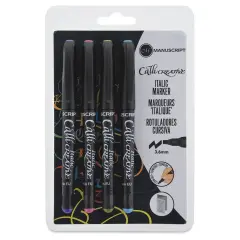 Manuscript CalliCreative Italic Markers - Assorted Colors, Set of 4, Broad Point