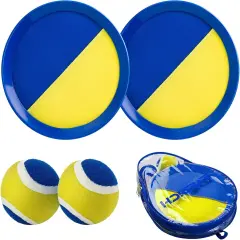 Upgraded Toss and Catch Ball Game Set - Indoor and Outdoor Games for Kids 3-12, Beach Sand Pool Water Toy Includes 2 Paddles 2 Sticky Balls, Great Birthday Easter Gifts for Boys Girls