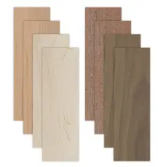 Solid Hardwood 6x19 inches, 0.13 inches, 1/8 inches, Unfinished or Finished | Basswood, Poplar, Mahogany, Walnut, Cherry, Maple, Cedar