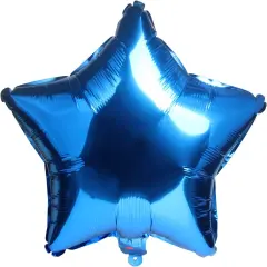 10pcs Star Shape Foil Mylar Helium Balloon 18" Balloon Birthday Party Decoration Foil Balloons,Wedding,Baby Shower Decor - Blue