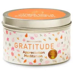 Magnificent 101 Long Lasting Gratitude Smudge Candle | 6 Oz - 35 Hour Burn | Paraffin Free Sage Scented Soy Wax Candle for Appreciation, House Energy Cleansing & Manifestation Multicolor