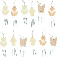 DIY Wind Chime Kits for Kids - Makes 12 - Assorted Summer Theme Shapes - Great Creative Activity for Kids