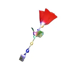 Light Up Roses 3 Function LED Fabric Rose with Plastic Stem