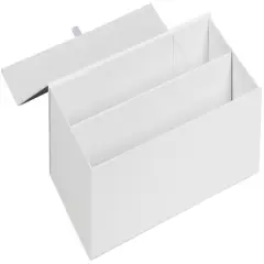 Pack/3: White Magnetic Closure Wine Gift Box - 6-5/8 x 3-1/4 x 13" (2 Bottle)