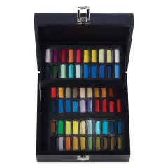 Sennelier Soft Pastels - Set of 60, Assorted Colors, Half-Sticks, Black Wood Box