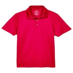 UltraClub&reg; Youth Cool & Dry Mesh Piqu&eacute; Polo Red