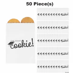 5 1/2" x 8" Bulk 50 Pc. Graduation Party One Smart Cookie Paper Treat Bags
