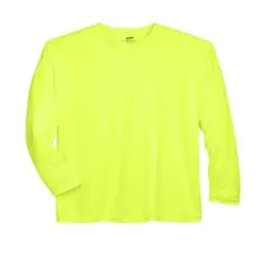 UltraClub&reg; Long-Sleeve Performance T-Shirt Bright Yellow