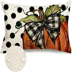 Polka Dot Pumpkin Thanksgiving Autumn Pillow Case Decorations