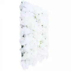 Artificial Silk Rose White Flower Wall Backdrop Fake Flowers Wall Panels Decor