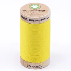 300 Yards Illuminating Yellow Pima Organic Cotton Thread 30wt Quilting Sewing