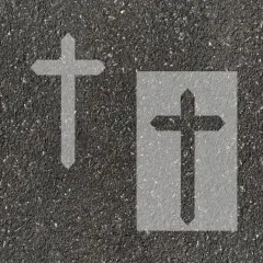Cross Parking Space Stencil | High School Senior Parking Spot Stencil | Reusable Stencil | Stencil Ease |