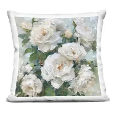 Stupell Industries Enchanted White Roses Indoor Pillow, 18 x 7 x 18