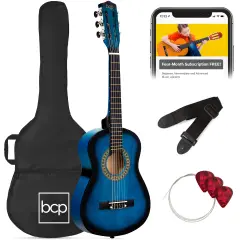 Best Choice Products 30in Kids Acoustic Guitar Beginner Starter Kit with Strap, Case, Strings Blueburst