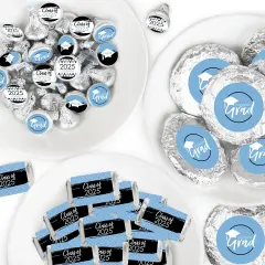 Big Dot of Happiness 2025 Light Blue Graduation Party Candy Favor Sticker Kit - 304 Pieces