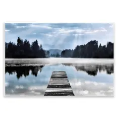 Stupell Industries Clouds & Trees Dock Reflection Wall Plaque By Irene Weisz