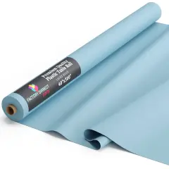 Exquisite Plastic Table Cover Roll &ndash; 40" x 300' Disposable Tablecloth Roll &ndash; Premium Thick 0.5 MIL Plastic Banquet Roll &ndash; Party Table Cover Roll for Events & Catering Light Blue