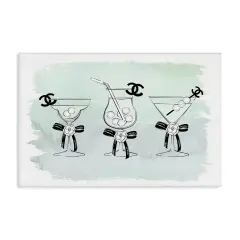 Stupell Industries Classy Fashion Brand Drinks Canvas By Martina Pavlova