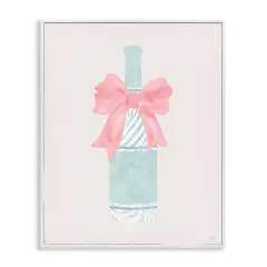 Stupell Industries Zebra Striped Champagne Bottle Framed Giclee By Natalie Carpentieri