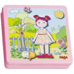 HABA Dress-Up Doll Magnetic Game Box & Magnetic Puzzle for Toddlers, Road Trip Toy for Kids, Toddler Activities for 2-4 Year Olds, 54 Piece Set Multicolor