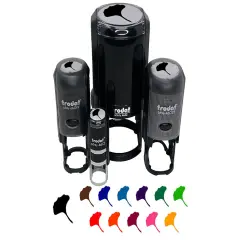 Ginkgo Leaf Solid Self-Inking Rubber Stamp for Stamping Crafting Planners Green