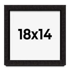 Modern Shadow Box 1" Depth Black Picture Frame - UV Acrylic, Backing Board, Hanging Hardware
