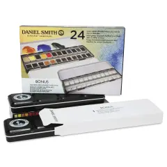 Daniel Smith Watercolor Half Pan - Set of 24, Metal Boxes