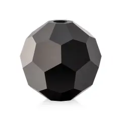 Preciosa 3mm Czech Glass Faceted Round Beads, 40pcs Jet