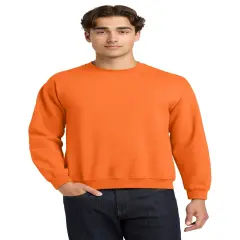 Gildan&reg; Heavy Blend Long Sleeve Crew Neck Sweatshirt Safety orange
