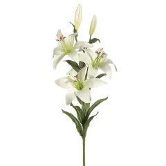 Allstate Garden Lily Artificial Floral Spray - 28" - White