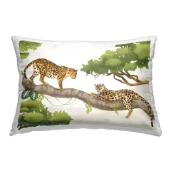 Stupell Industries Leopards in Tree Indoor Pillow, 14 x 7 x 20
