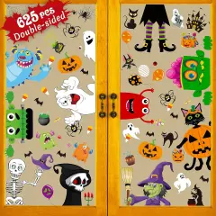 625PCS Halloween Decorations Window Clings