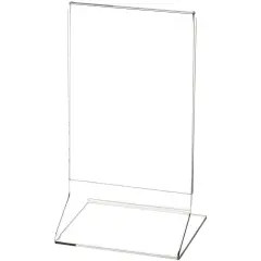Plymor Clear Acrylic Sign Display / Literature Holder (Side-Load), 3.5" W x 5.5" H