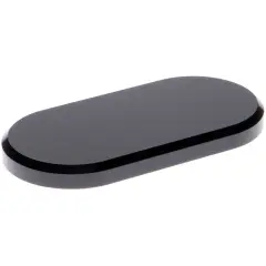 Plymor Black Acrylic Oval Beveled Display Base, 6" W x 3" D x 0.5" H