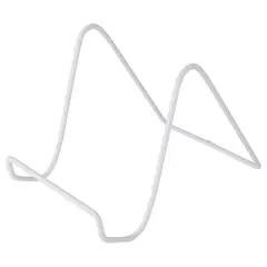 Bard's Vinyl Covered White Wire Easel Stand, 6" H x 5.5" W x 8" D