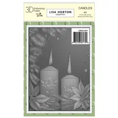 Lisa Horton Crafts A6 Embossing Folder-Candles