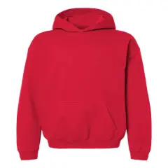 Gildan&reg; Youth Midweight Hooded Turtle Neck Long Sleeve Sweatshirt Red