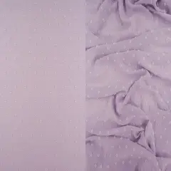 1 Yard Waffle Swiss Dot Chiffon Woven Fabric Textured Sheer Soft Drapery 59/60" Width LAVENDER