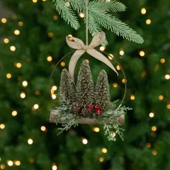 Northlight Frosted Mini Bottle Brush Trees Christmas Ornament - 7" Green