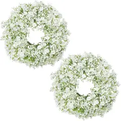 2Pcs Small Artificial Baby Breath Flowers Wreath