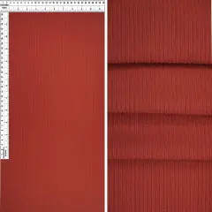 Soft & Stretchy Rib Knit Fabric 58/60" Width, Perfect for Casual & Activewear TERRACOTTA