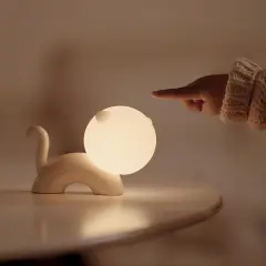 Cat Night Light with Timer & Tap Control