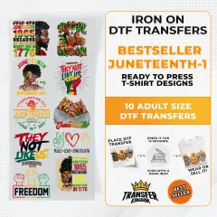 Best Seller Juneteenth T-shirt Designs Premade DTF Gangsheet - DTF Bundle 1