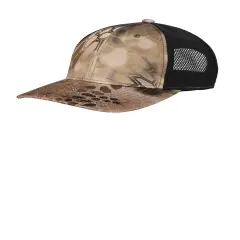 Port Authority&reg; Performance Camouflage Mesh Back Snapback Cap Kryptek H/ Black