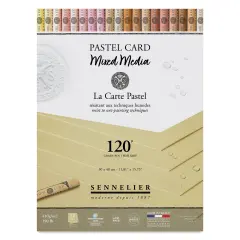 Sennelier La Carte Pastel Card Mixed Media Pad - Naples Yellow, 12" x 16", 190 lb, 12 Sheets